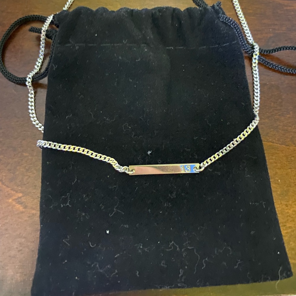 Sterling silver bar necklace